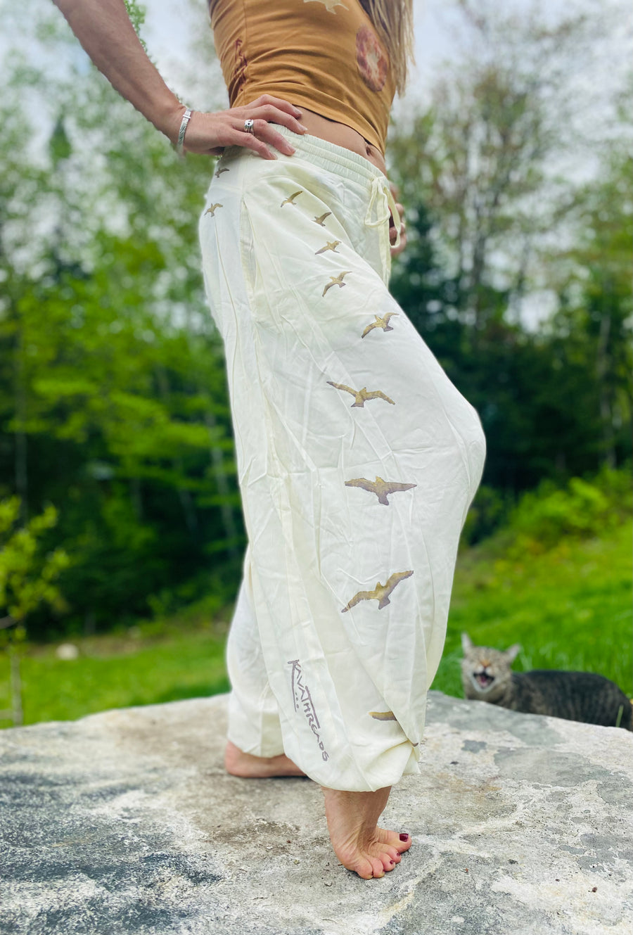 White Bird Buddha Pants