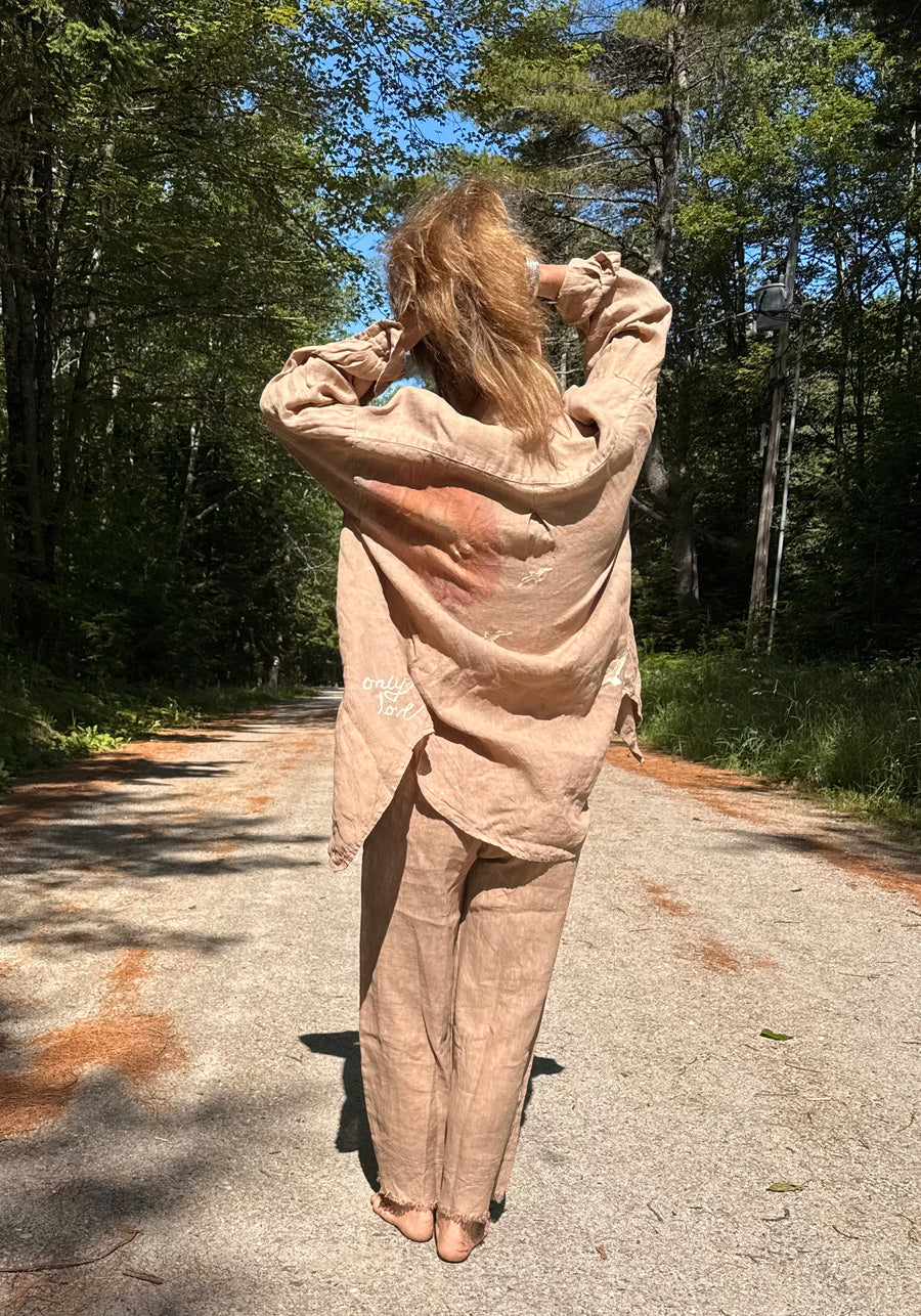 Linen Sun & Birds Shirt