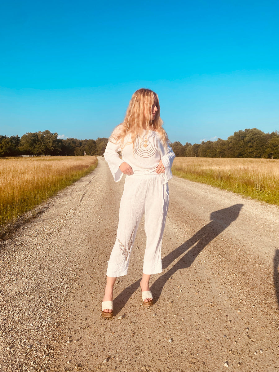 Feather Gauze Pants